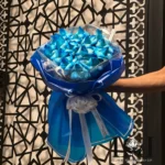 دسته گل ارمنی DL112 با ۱۰ شاخه رز هلندی لب باز - لونا فلاور کرج
