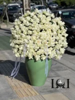 کوزه رز KL101 شامل ۱۵۰ شاخه رز هلندی – ابعاد ارتفاع ۱۶۰ عرض ۹۰ سانتی‌متر – گل فروشی لونا فلاور کرج